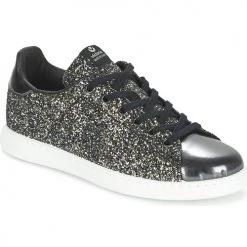 Chaussures Femme Baskets basses Victoria DEPORTIVO BASKET GLITTER Gris