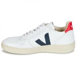Chaussures Baskets basses Veja V-10 Blanc / Bleu / Rouge 8 Chaussures Baskets basses Veja V-10 Blanc / Bleu / Rouge -Baskets mode Soldes 4417844 500 D