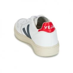 Chaussures Baskets basses Veja V-10 Blanc / Bleu / Rouge 9 Chaussures Baskets basses Veja V-10 Blanc / Bleu / Rouge -Baskets mode Soldes 4417844 500 E