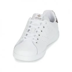 Chaussures Femme Baskets basses Victoria DEPORTIVO BASKET PIEL Blanc / Rose Glitter -Baskets mode Soldes 4767095 500 C