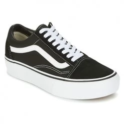 Chaussures Femme Baskets basses Vans OLD SKOOL PLATFORM Noir / Blanc