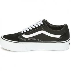 Chaussures Femme Baskets basses Vans OLD SKOOL PLATFORM Noir / Blanc -Baskets mode Soldes 4858117 500 D