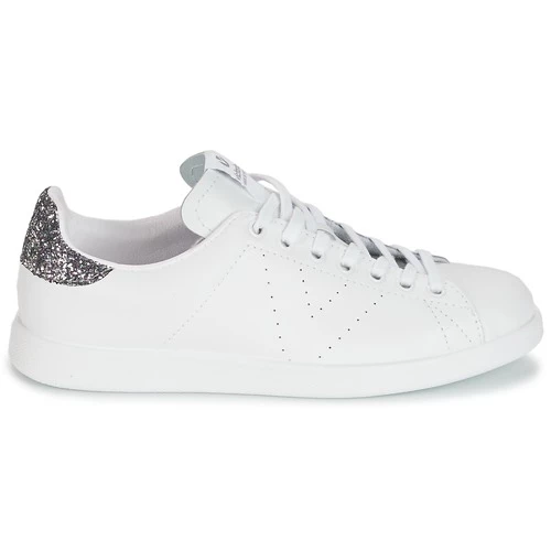 Chaussures Femme Baskets basses Victoria TENIS GLITTER Blanc / Gris 2 Chaussures Femme Baskets basses Victoria TENIS GLITTER Blanc / Gris – Image 2