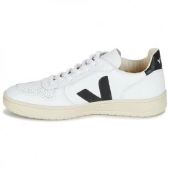 Chaussures Baskets basses Veja V-10 Blanc / Noir -Baskets mode Soldes 5954583 500 D