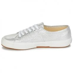 Chaussures Femme Baskets basses Superga 2750-LAMEW Silver -Baskets mode Soldes 5992034 500 D