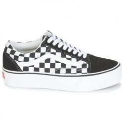 Chaussures Femme Baskets basses Vans OLD SKOOL PLATFORM Noir / Blanc -Baskets mode Soldes 6094955 500 B