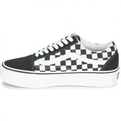 Chaussures Femme Baskets basses Vans OLD SKOOL PLATFORM Noir / Blanc -Baskets mode Soldes 6094955 500 D