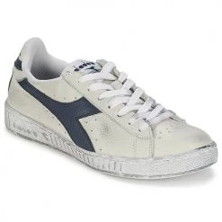 Chaussures Baskets basses Diadora GAME L LOW WAXED Blanc / Bleu