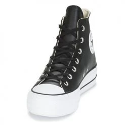 Chaussures Femme Baskets montantes Converse CHUCK TAYLOR ALL STAR LIFT CLEAN LEATHER HI Noir -Baskets mode Soldes 8151804 500 C