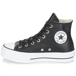 Chaussures Femme Baskets montantes Converse CHUCK TAYLOR ALL STAR LIFT CLEAN LEATHER HI Noir -Baskets mode Soldes 8151804 500 D