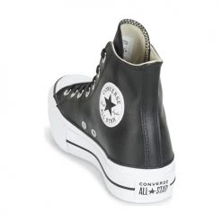 Chaussures Femme Baskets montantes Converse CHUCK TAYLOR ALL STAR LIFT CLEAN LEATHER HI Noir -Baskets mode Soldes 8151804 500 E