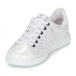 Chaussures Femme Baskets basses Victoria DEPORTIVO GLITTER KID Blanc -Baskets mode Soldes 9670069 500 C